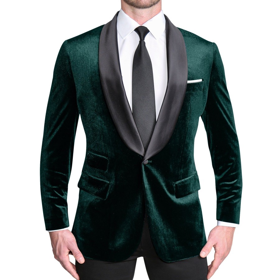 Suits State and Liberty Clothing Company | Tuxedo Jacket - Green Velvet