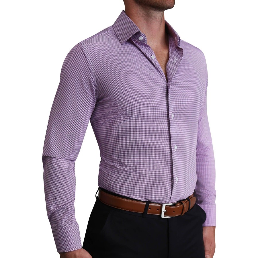 Tops State and Liberty Clothing Company | The Ryan Dark Purple Micro Check