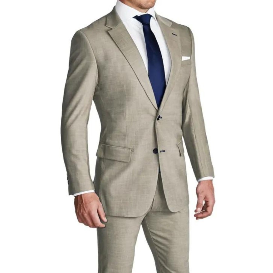 Suits State and Liberty Clothing Company | Athletic Fit Stretch Blazer - Heathered Stone