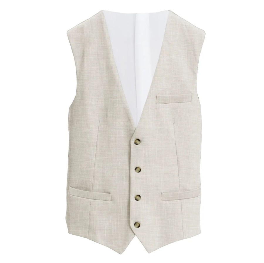 Suits State and Liberty Clothing Company | Athletic Fit Stretch Suit Vest - Lightweight Heathered Bamboo