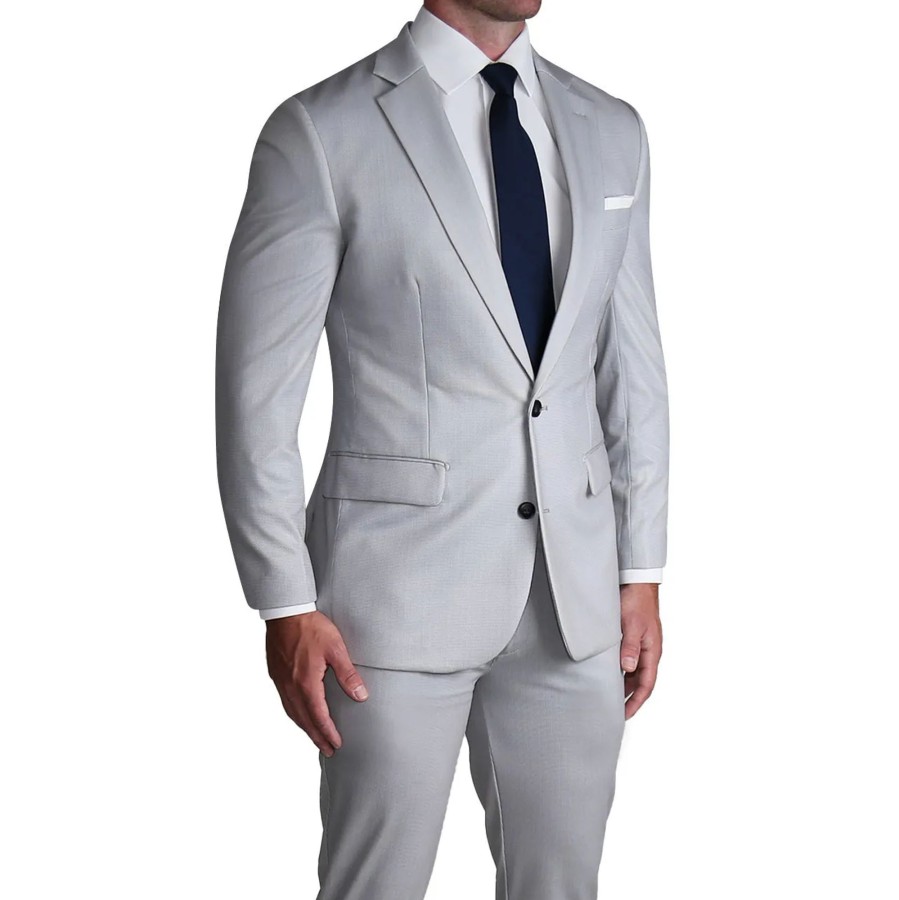 Suits State and Liberty Clothing Company | Athletic Fit Stretch Suit - Solid Cool Grey