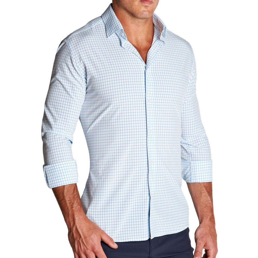 Tops State and Liberty Clothing Company | The George Light Blue Windowpane