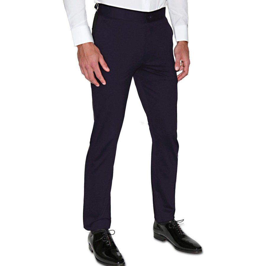 Suits State and Liberty Clothing Company | Athletic Fit Stretch Tuxedo Pants - Solid Navy