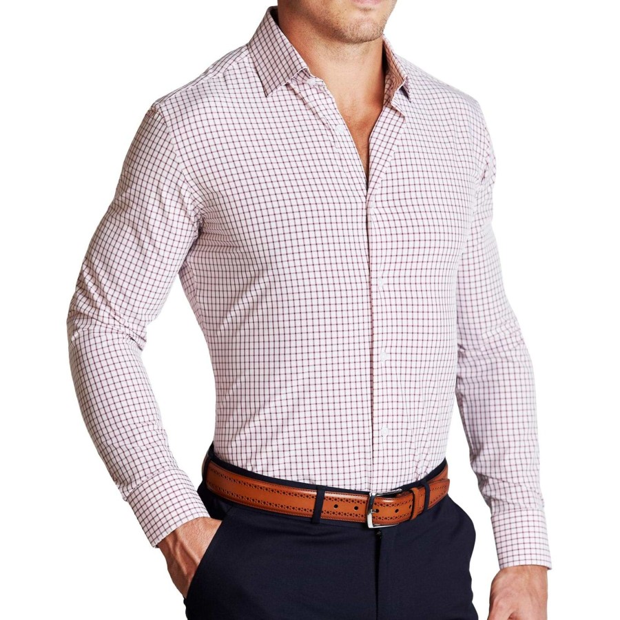 Tops State and Liberty Clothing Company | The Maurice Maroon Windowpane