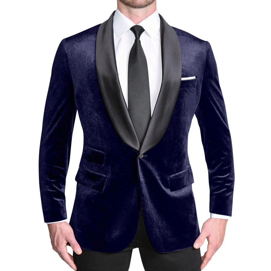 Suits State and Liberty Clothing Company | Tuxedo Jacket - Navy Velvet