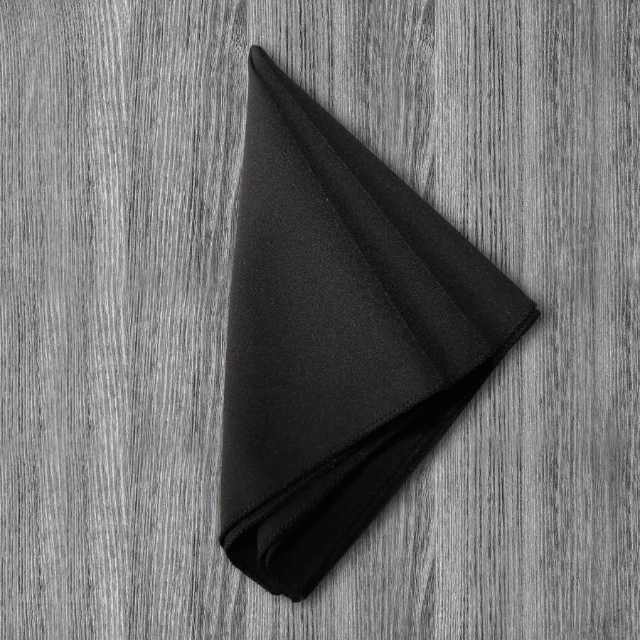 Accessories State and Liberty Clothing Company | The Von Solid Black Pocket Square