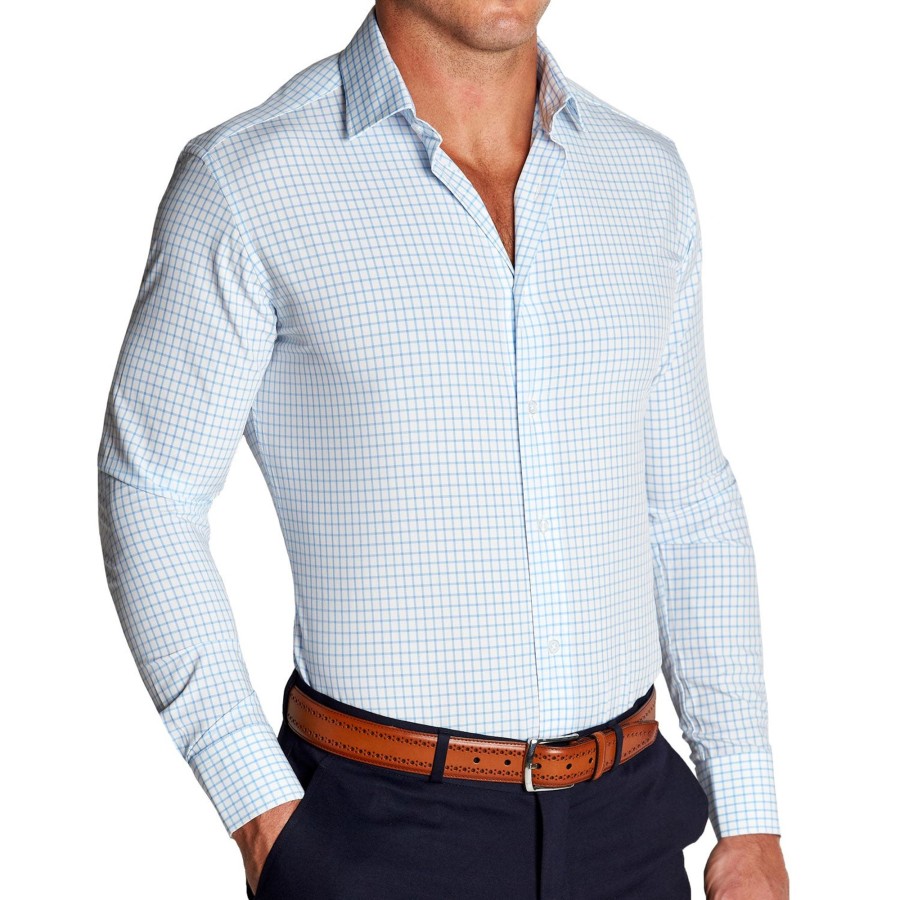 Tops State and Liberty Clothing Company | The George Light Blue Windowpane